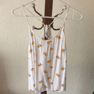 White tank top with oranges